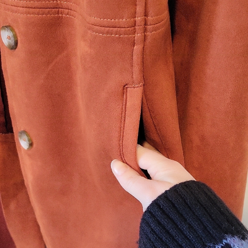 Tahari Women's Rust Trench Coat - Picture 3 of 10